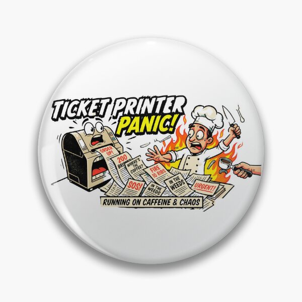 Item preview, Ticket Printer Panic Kitchen Humor designed and sold by BrewChef.