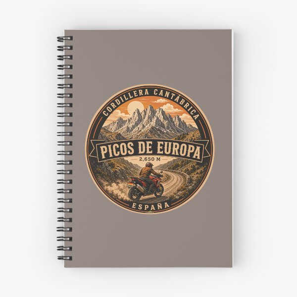 Item preview, Picos de Europa Spain Motorcycle Sticker TShirt 06 designed and sold by OuterShellUK.