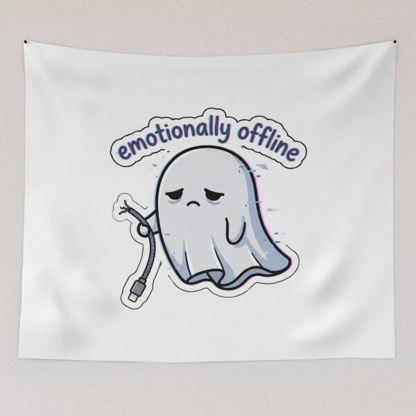 Item preview, Emotionally Offline Ghost designed and sold by Elviqus Shop.