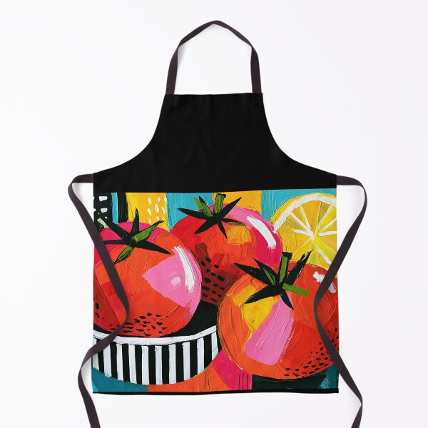 Item preview, Striped Bowl Summer Harvest - Three Red Tomatoes Framed by Bold Geometry and Vibrant Modern Color designed and sold by OlfactoART Studio.