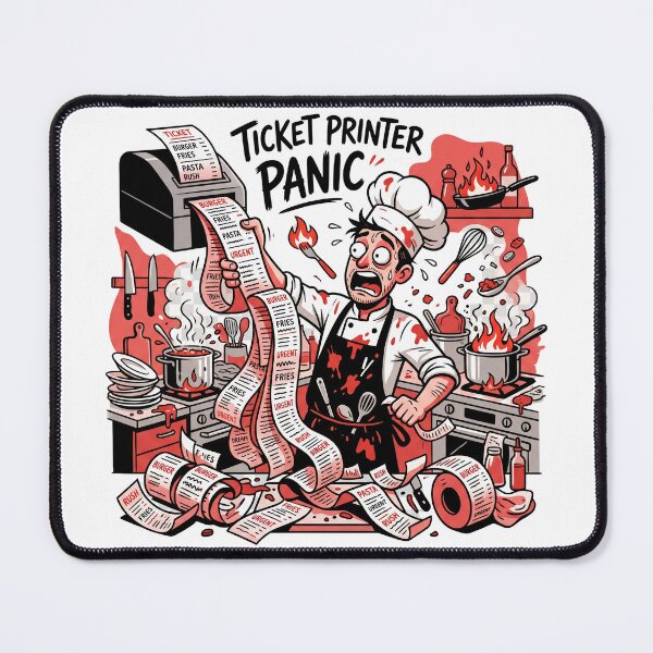 Item preview, Running On Caffeine & Chaos - Funny Kitchen Life Graphic Tee designed and sold by BrewChef.