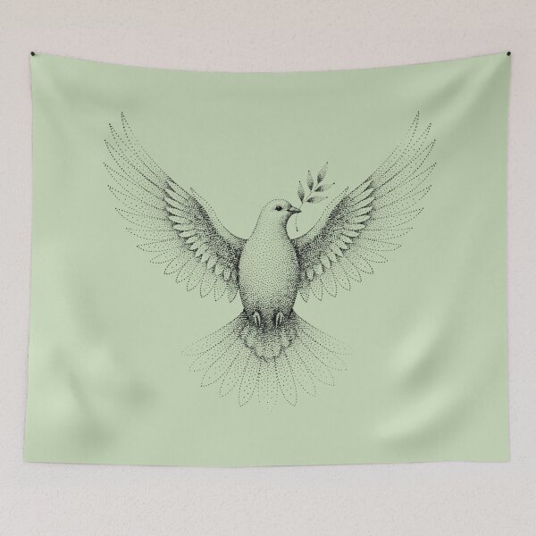 Item preview, Stippling Peace Dove Dot Art designed and sold by RRRShop.