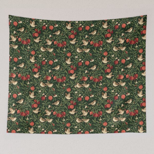 Item preview, Sparrow loves pomegranate designed and sold by BhavikaPareek.