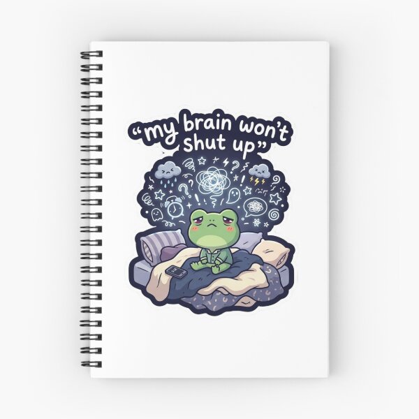 Item preview, Overthinking Frog at 3AM designed and sold by Elviqus Shop.