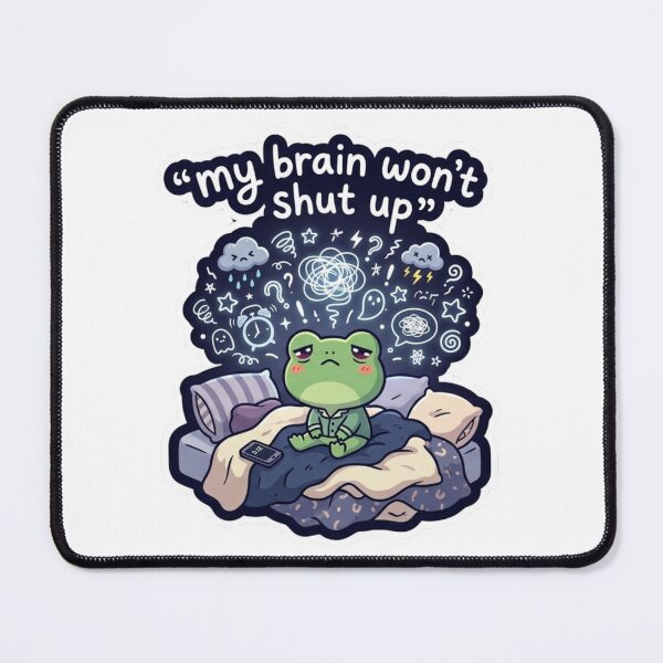 Item preview, Overthinking Frog at 3AM designed and sold by Elviqus Shop.