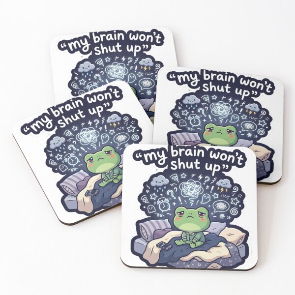 Item preview, Overthinking Frog at 3AM designed and sold by Elviqus Shop.