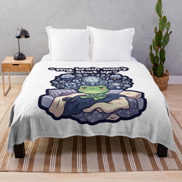 Item preview, Overthinking Frog at 3AM designed and sold by Elviqus Shop.