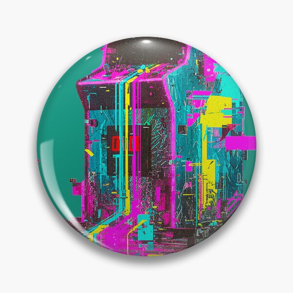 Item preview, Neon Cyber Arcade: Glitch Tech Classical Ruins designed and sold by A E S T H E T A T A G.