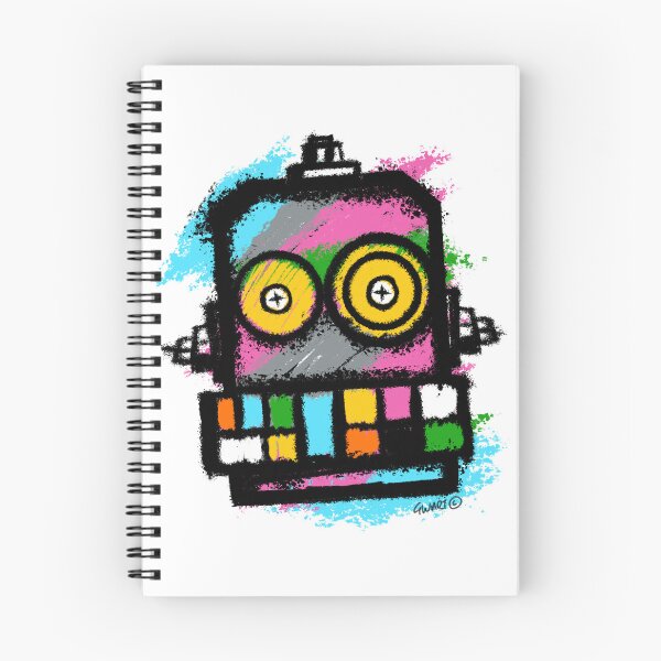 Item preview, Retro Robot No. 03 | Colourful Urban Folk Art Character by GWART designed and sold by GWARTGB.