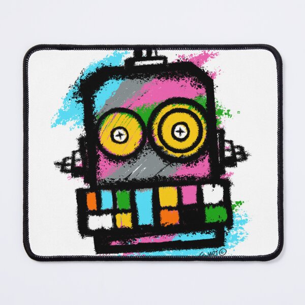 Item preview, Retro Robot No. 03 | Colourful Urban Folk Art Character by GWART designed and sold by GWARTGB.