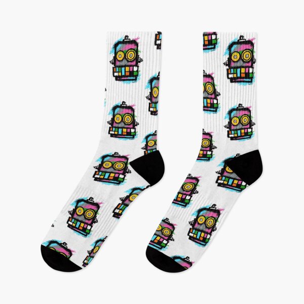 Item preview, Retro Robot No. 03 | Colourful Urban Folk Art Character by GWART designed and sold by GWARTGB.