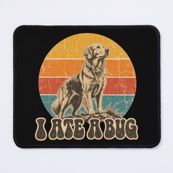 Item preview, Funny Retro Golden Retriever I Ate A Bug designed and sold by NSB-Design.