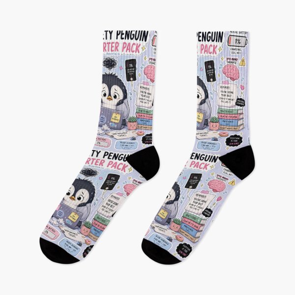 Item preview, Anxiety Penguin Starter Pack Funny Overthinking Humor Art designed and sold by irfanshikh.
