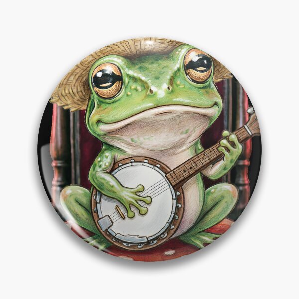 Item preview, Cottagecore Frog Playing Banjo on Mushroom Graphic Tee designed and sold by TrendingView.