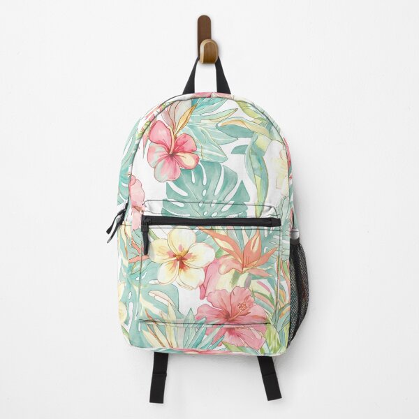 Item preview, Vintage Hawaiian Tropical  Floral n Foliage, Pastel Hues Watercolor designed and sold by PixDezines.
