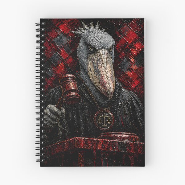 Item preview, Stern Judge Shoebill Gavel Dark Aesthetic Art designed and sold by Vista Atelier.