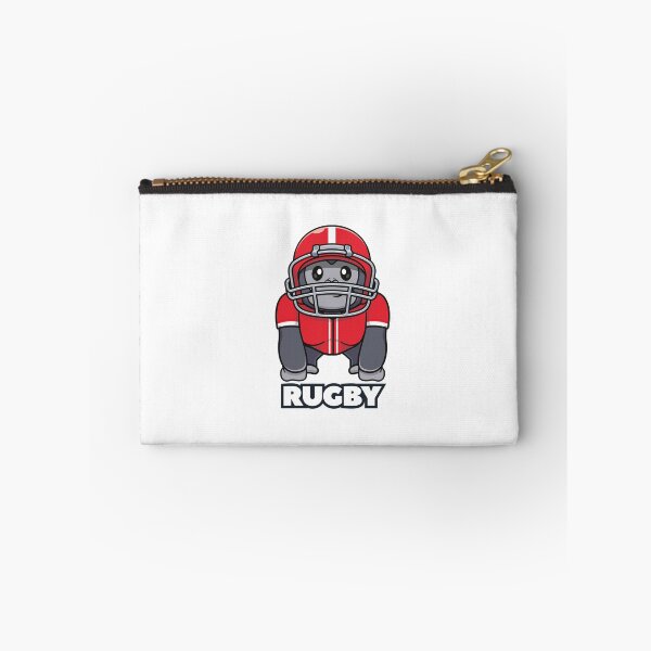 Item preview, Cute Gorilla Rugby Mascot Red Helmet Cartoon Sticker designed and sold by topprinting.