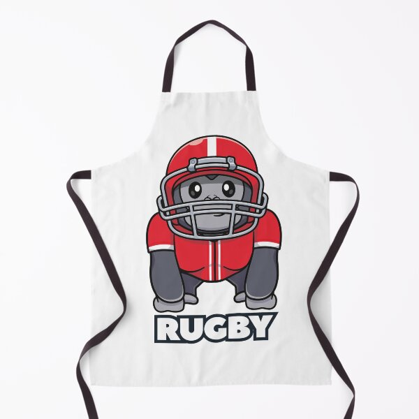 Item preview, Cute Gorilla Rugby Mascot Red Helmet Cartoon Sticker designed and sold by topprinting.