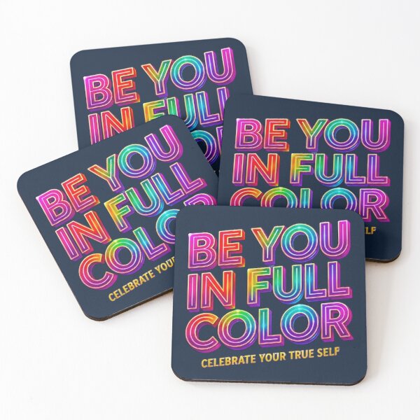 Item preview, Be You In Full Color Bold 3D Pride Typography Art designed and sold by MT-Hub | Cute Aesthetic Art, Stickers & Phone Cases.