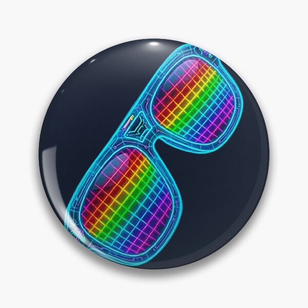 Item preview, Neon Cyberpunk Pride Sunglasses Retro Synthwave Art designed and sold by MT-Hub | Cute Aesthetic Art, Stickers & Phone Cases.