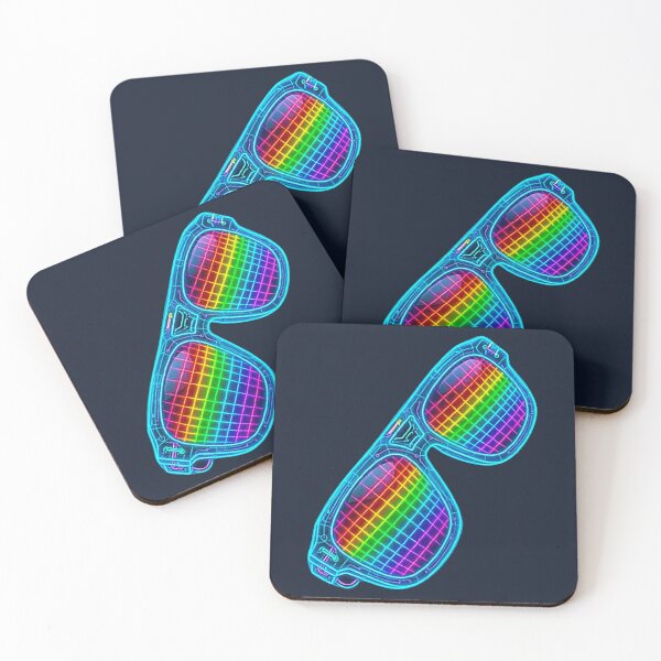 Item preview, Neon Cyberpunk Pride Sunglasses Retro Synthwave Art designed and sold by MT-Hub | Art for Every Soul.