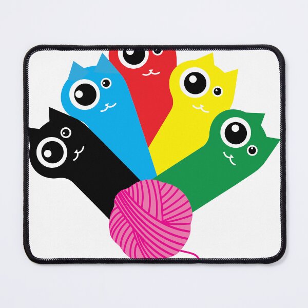 Item preview, multicolor cats designed and sold by RebelArt Designs.