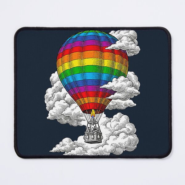 Item preview, Vintage Rainbow Hot Air Balloon Pride Art designed and sold by MT-Hub | Cute Aesthetic Art, Stickers & Phone Cases.