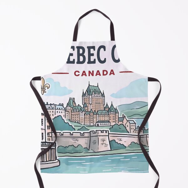 Item preview, Quebec City Canada Skyline Chateau Frontenac Fleur-De-Lis Landscape designed and sold by HowToCanadian.