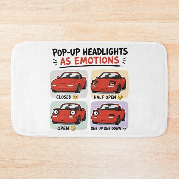 Item preview, Pop Up Headlights As Emotions Funny Miata designed and sold by MonkiFlipp.