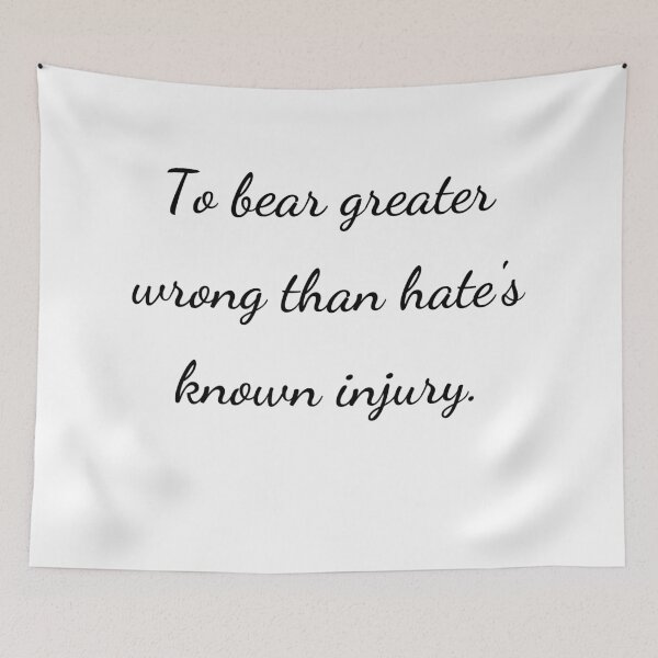 Item preview, "To bear greater wrong than hate’s known injury." - handwriting black designed and sold by ariksworld.