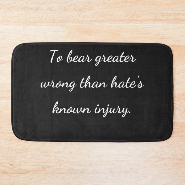 Item preview, "To bear greater wrong than hate’s known injury." - handwriting white designed and sold by ariksworld.