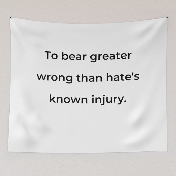 Item preview, "To bear greater wrong than hate’s known injury." - print black designed and sold by ariksworld.