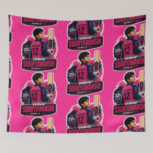 Item preview, Vaibhav Sooryavanshi IPL Cricket Sticker | Royal Fan Design | Cricket Lover Gift designed and sold by Crick-Art.
