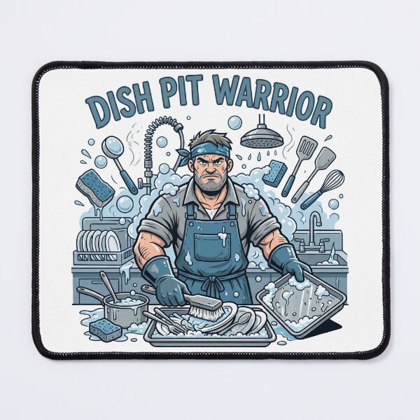 Item preview, Dish Pit Warrior - Sarcastic Restaurant Life & Cook Graphic Design designed and sold by BrewChef.