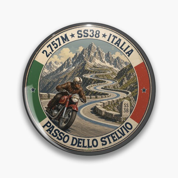 Item preview, Stelvio Pass Passo Dello Stelvio Italy Motorcycle Sticker & TShirt 05 designed and sold by OuterShellUK.