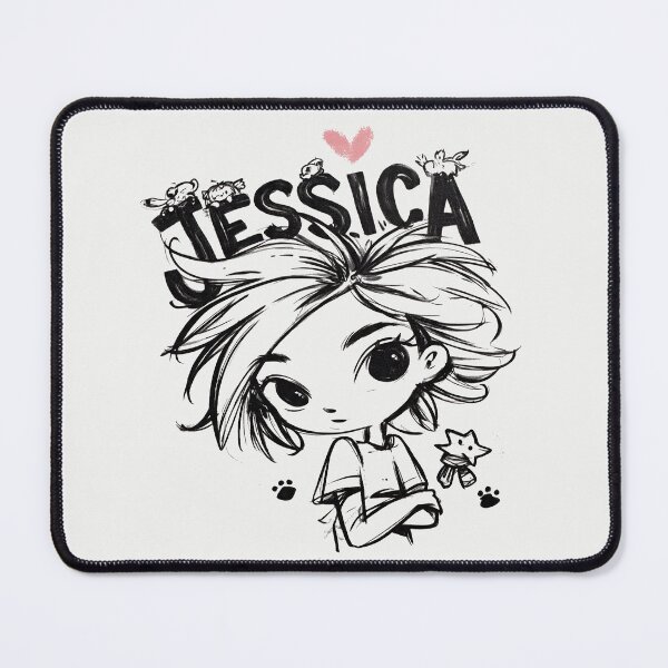 Item preview, Jessica Name Gift Chibi Anime Sketch Quirky Identity Pride designed and sold by PixelQ.