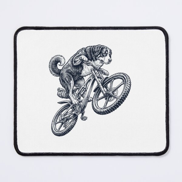 Item preview, Vintage Bernese Mountain Dog Riding Bicycle Cycling Bike Dog Lover designed and sold by TerryConnells.