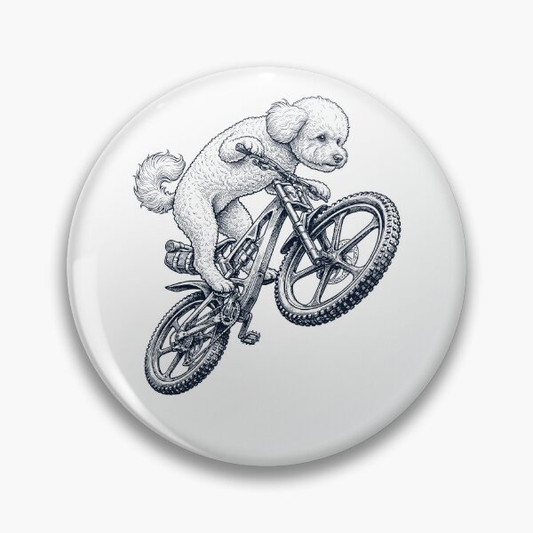 Item preview, Vintage Bichon Frise Riding Bicycle Cycling Bike Dog Lover designed and sold by TerryConnells.
