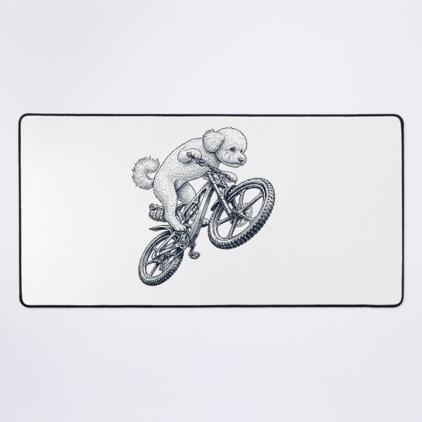 Item preview, Vintage Bichon Frise Riding Bicycle Cycling Bike Dog Lover designed and sold by TerryConnells.