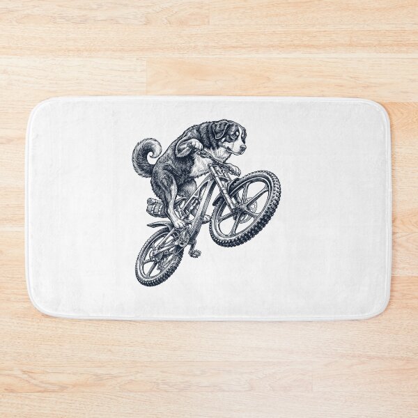 Item preview, Vintage Bernese Mountain Dog Riding Bicycle Cycling Bike Dog Lover designed and sold by TerryConnells.