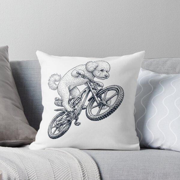 Item preview, Vintage Bichon Frise Riding Bicycle Cycling Bike Dog Lover designed and sold by TerryConnells.