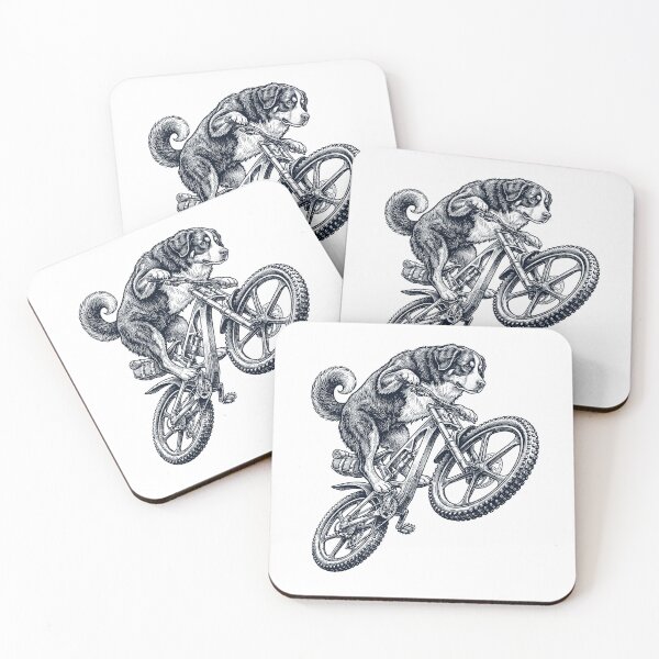 Item preview, Vintage Bernese Mountain Dog Riding Bicycle Cycling Bike Dog Lover designed and sold by TerryConnells.