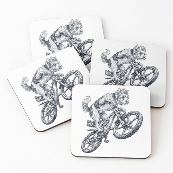 Item preview, Vintage Biewer Terrier Riding Bicycle Cycling Bike Dog Lover designed and sold by TerryConnells.
