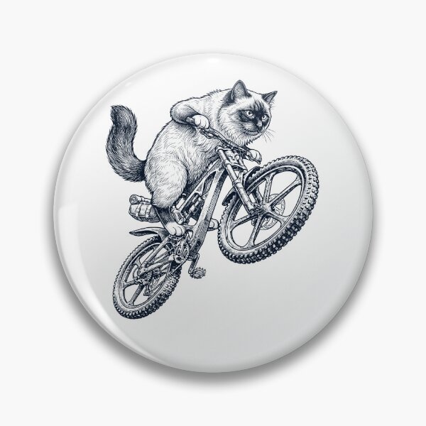 Item preview, Vintage Birman Cat Riding Bicycle Cycling Bike Kitten Lover designed and sold by TerryConnells.