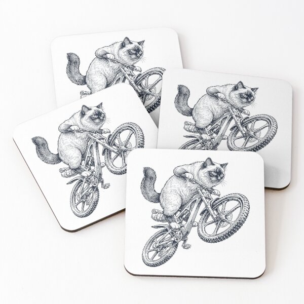 Item preview, Vintage Birman Cat Riding Bicycle Cycling Bike Kitten Lover designed and sold by TerryConnells.