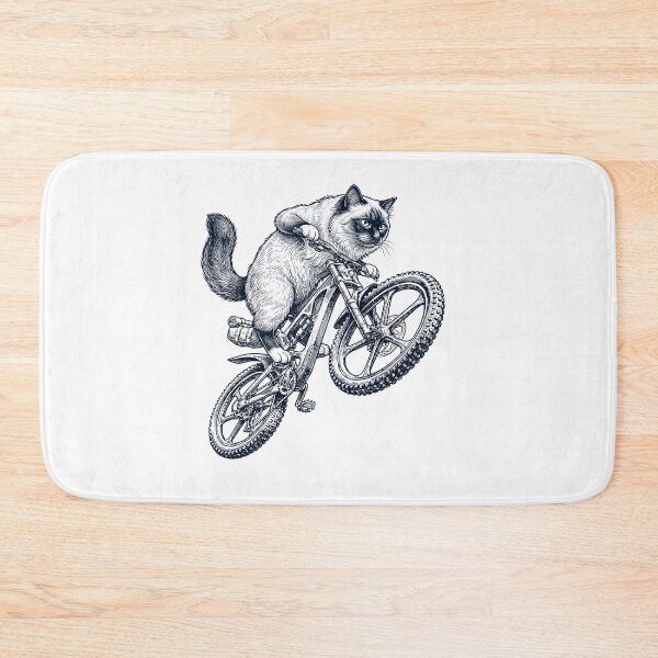 Item preview, Vintage Birman Cat Riding Bicycle Cycling Bike Kitten Lover designed and sold by TerryConnells.
