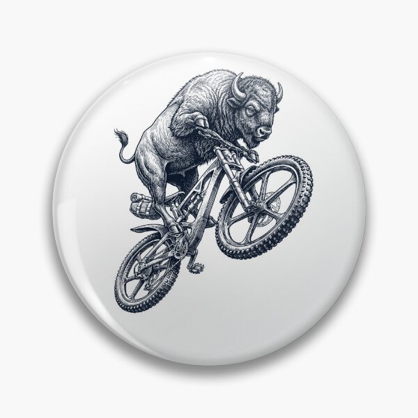 Item preview, Vintage Bison Riding Bicycle Cycling Bike Animal Lover designed and sold by TerryConnells.