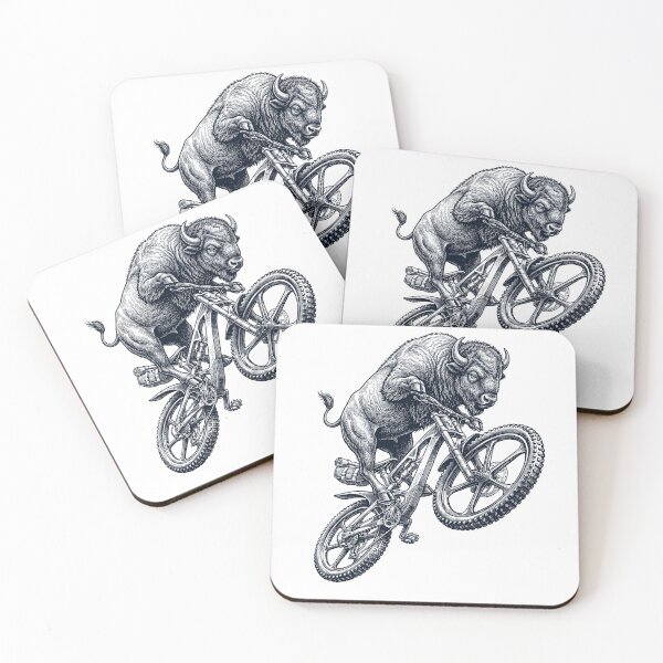 Item preview, Vintage Bison Riding Bicycle Cycling Bike Animal Lover designed and sold by TerryConnells.