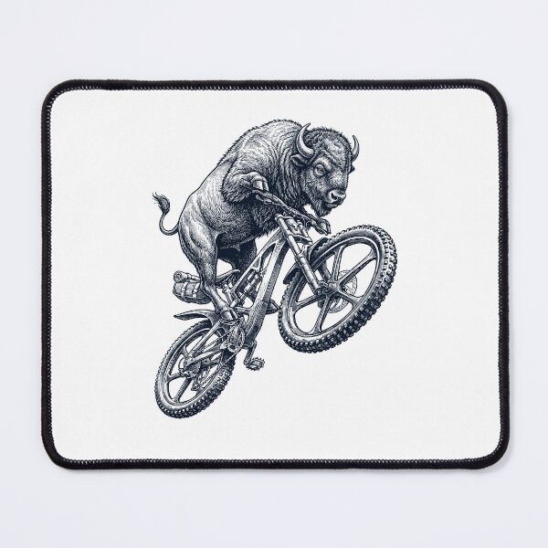 Item preview, Vintage Bison Riding Bicycle Cycling Bike Animal Lover designed and sold by TerryConnells.