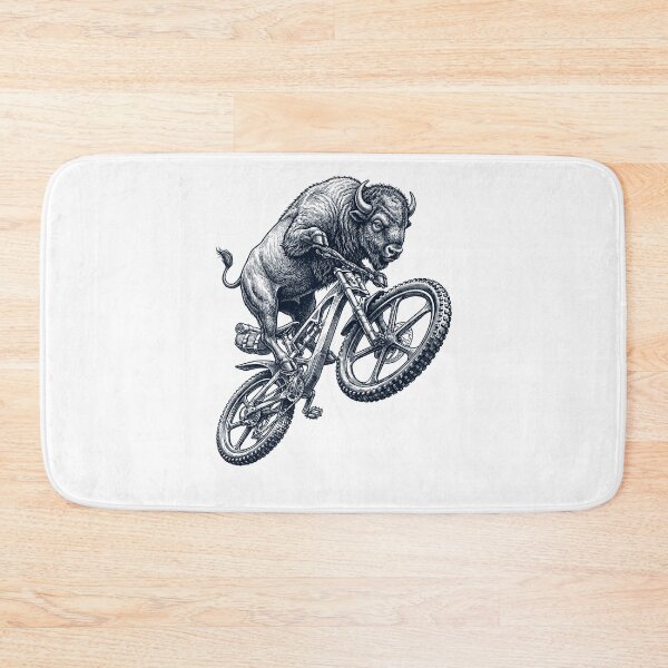 Item preview, Vintage Bison Riding Bicycle Cycling Bike Animal Lover designed and sold by TerryConnells.